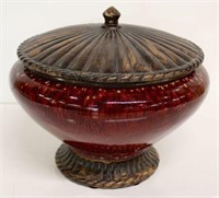 Oriental Accent Large Lidded Urn