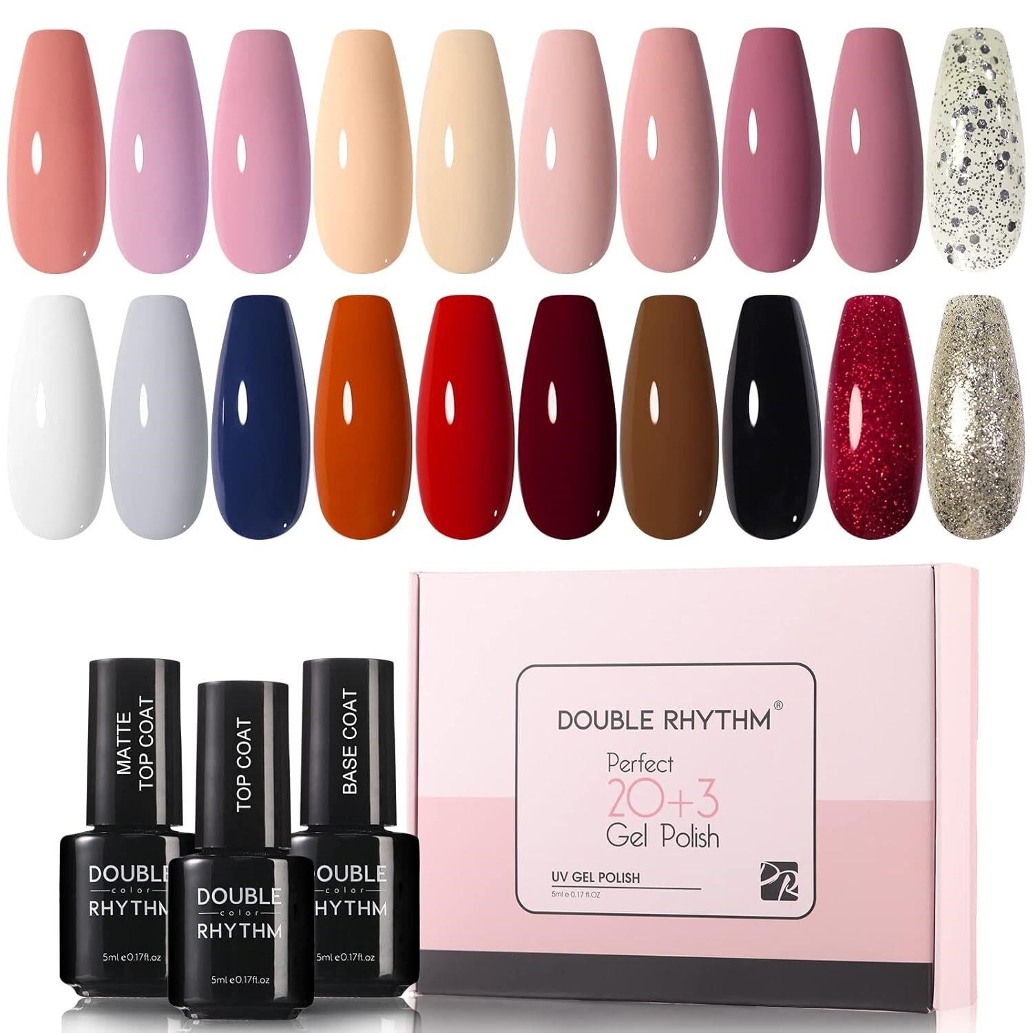 20 Colors Double Rhythm Gel Nail Polish Set