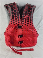 Red adult universal life jacket