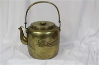 A Vintage Chinese Brass Teapot