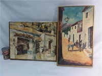2 toiles signées - 2 signed paintings