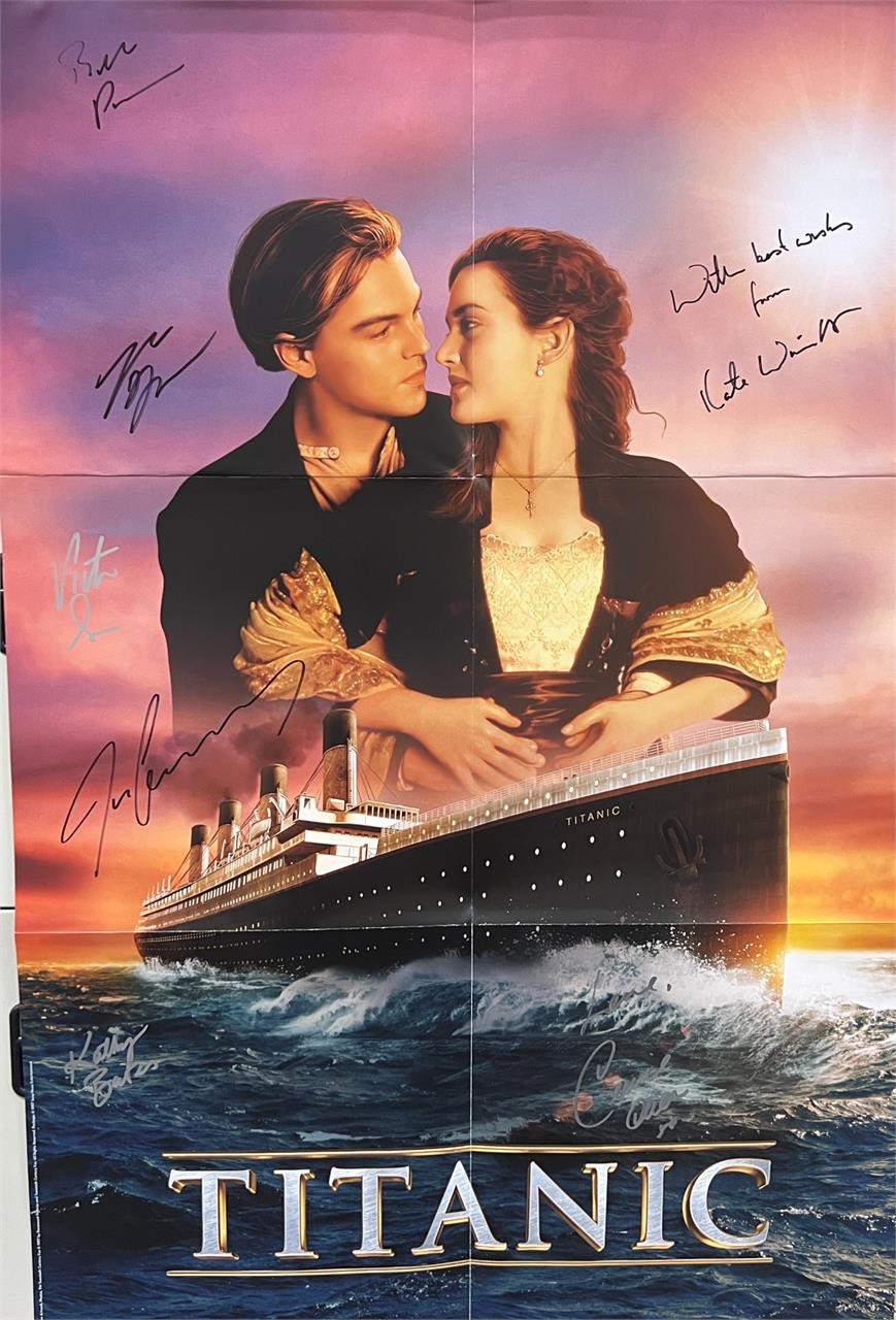 Autograph COA Titanic Vinyl Poster