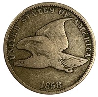 1858 Flying Eagle Cent - Small Letters - VG