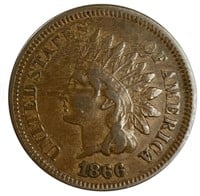 1866 Indian Head Cent Penny VG