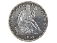 1861 Seated Half Dollar