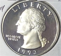 1993-S Washington Quarter Proof