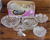 VTG Sawtooth Edge Bowls, Glass Compote & More