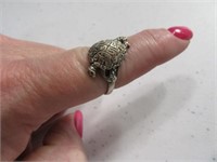 Sterling sz8.25 Turtle Ring Jewelry