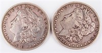 Coin 2 Morgan Silver Dollars 1879-S & 1884-S