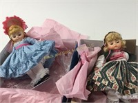 Madame Alexander dolls in boxes