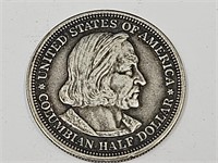 Columbian Silver Half Dollar Coin