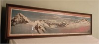 Framed Panorama Print of Swiss Alps 11x41