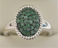 1.8 ct Genuine Emerald Cocktail Ring