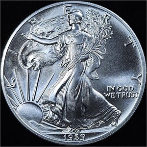 1989 American Silver Eagle - Gem BU Silver Eagle