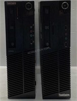Lot of 2 Lenovo Think Center Computers - Used