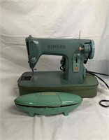Vtg Singer Mint Green Sewing Machine WORKS
