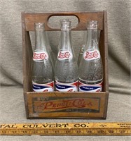 Pepsi Double Dot Wooden Drink Carrier