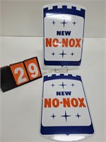 GULF "NO NOX" PORCELAIN PUMP SIGN 100% ORIGINAL