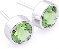 Classic Round 1.60ct Peridot Earrings