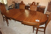 Dining Table w/ Host Chair & Five Side Chairs