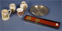 Four various ceramic souvenir miniatures