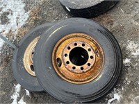 11R22.5 Steel semi wheels and tires