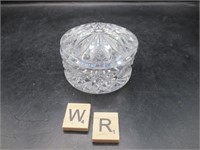 LOVELY WATERFORD CRYSTAL COVERED TRINKET DISH