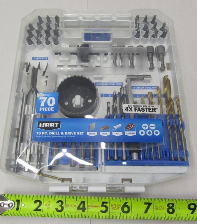 70pcs Hart Drill & Driver Set Like New