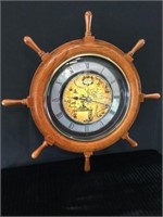 Rhythm Voyager Captains Wheel Musical Clock