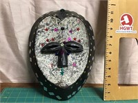 Wood mask, bedazzled