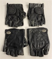 Harley Davidson Fingerless Leather Riding Gloves