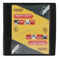 Exceed 2 inch 3-Ring Heavy Duty Binder  Black 8 PA