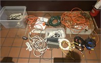 Lot of outlets, chargers usb, dvd receiver cables