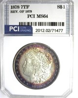 1878 7TF Rev 79 Morgan MS64 LISTS $850