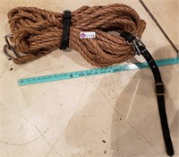 FIRE TRUCK ROPE & LEATHER STRAPS