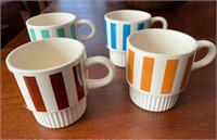 High end signed USA striped vintage mugs- unsigney