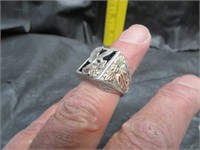 Black Hills Silver with Gold Leaf Eagle Ring