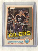1981-82 Glenn Anderson OPC Rookie Hockey Card