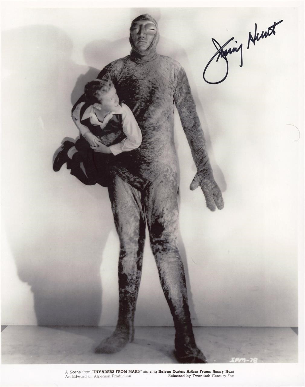 Invaders from Mars Jimmy Hunt signed photo