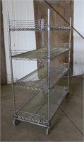 Steel Wire Shelving Unit on Wheels, Approx