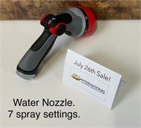 Garden Hose Nozzle w. 7 Spray Settings