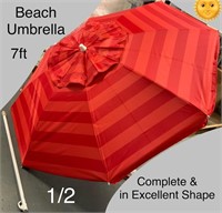 7' Beach Umbrella w. Carry Bag (2nd photo)