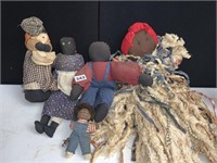 VINTAGE RAG DOLL AND OTHER AFRICAN AMERICAN FOLK