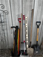 Weiner Forks, Shovel, Brooms, Level, Canes, Etc.