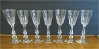 7 Crystal Wine Glasses