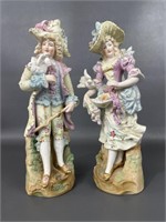 Vintage Pair of Japanese Bisque Figurines