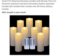 MSRP $30 9Pcs Flameless Candles with Remotes