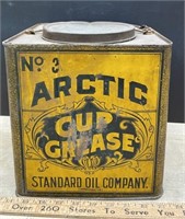 EMPTY Standard Oil No. 3 Arctic Cup Grease Can