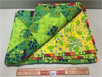 HANDMADE BABY QUILT 100% COTTON 31 X 31 INCHES