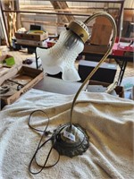 Vintage Mid Century Ornate Desk Lamp, Metal &